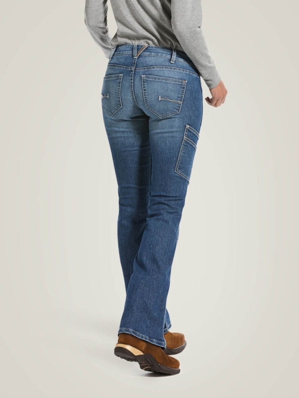 Women’s Ariat Rebar Carpenter Bootcut Jeans Mid-Rise - Picture 2 of 7